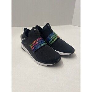 PUMA Softride Sophia Slip On Sneaker Black/ White Unisex Size 13 New With Tag